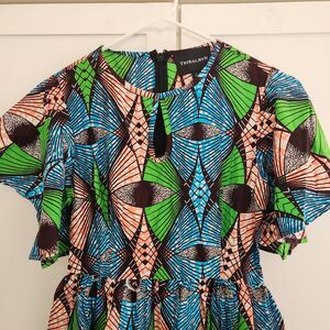 Tribalbyn Tribal African Bohemian Boho Colorful Long Maxi Dress Size Small